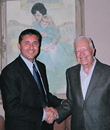 Hussman Foundation director John P. Hussman with President Jimmy Carter