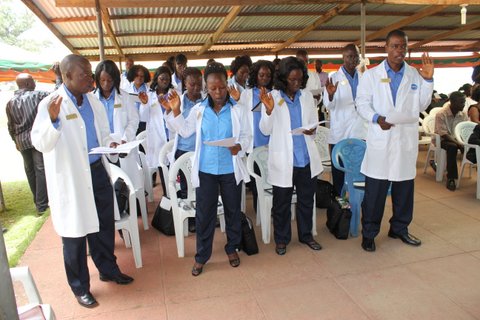 Mental health workers in Liberia graduating from Carter Center program